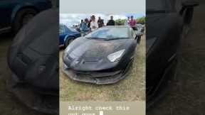 Idiot RUINS Lamborghini Aventador SVJ Off Roading! #shorts