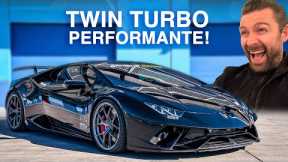 First Drive Review! Lamborghini Huracan Performante TWIN TURBO - Wild acceleration!