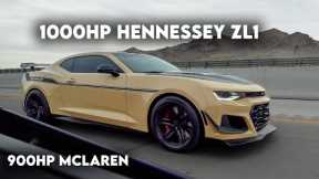 1000HP Hennessey Exorcist ZL1 vs 900HP Mclaren 600LT: RACE