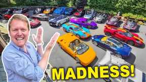 $50M DRIVEWAY TAKEOVER! Bugatti, Koenigsegg and Pagani CASTLE SHOOT