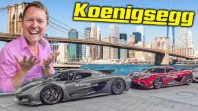 KOENIGSEGG TAKES OVER NEW YORK! Chasing the World's Fastest Cars to Times Square