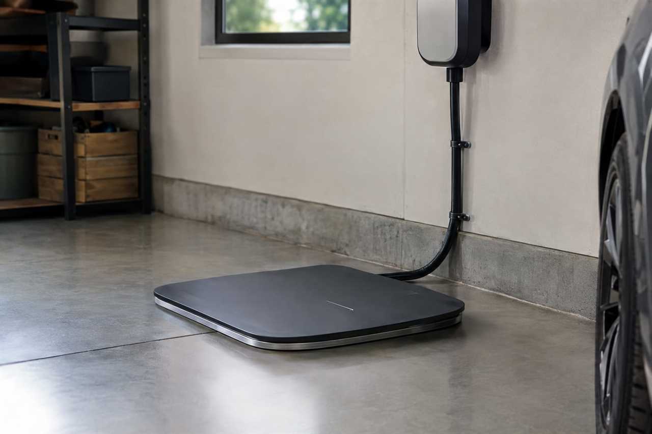 Home wireless charging pad installation in garage