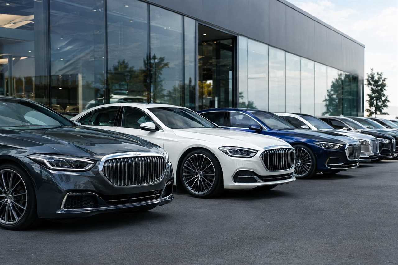 JLR's premium models on display outside a plant