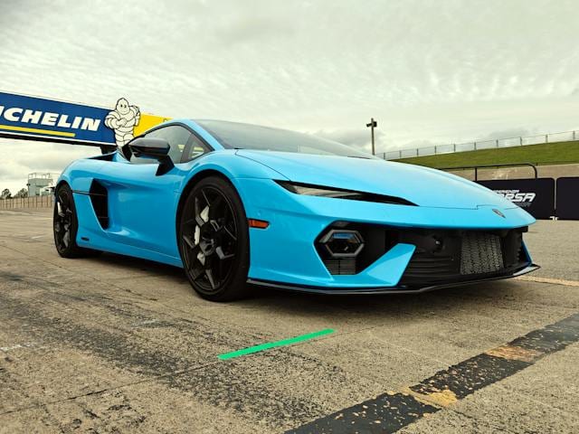 2026 Lamborghini Temerario blue front three quarter