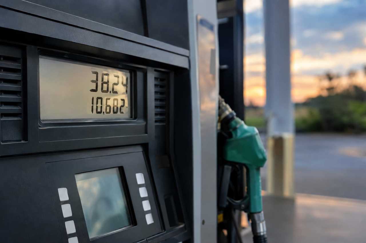 Fuel pump reflecting rising gasoline prices