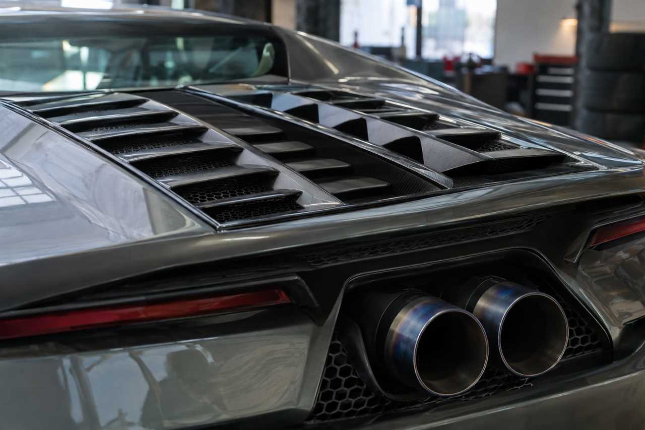 Close-up of high-performance engine vents