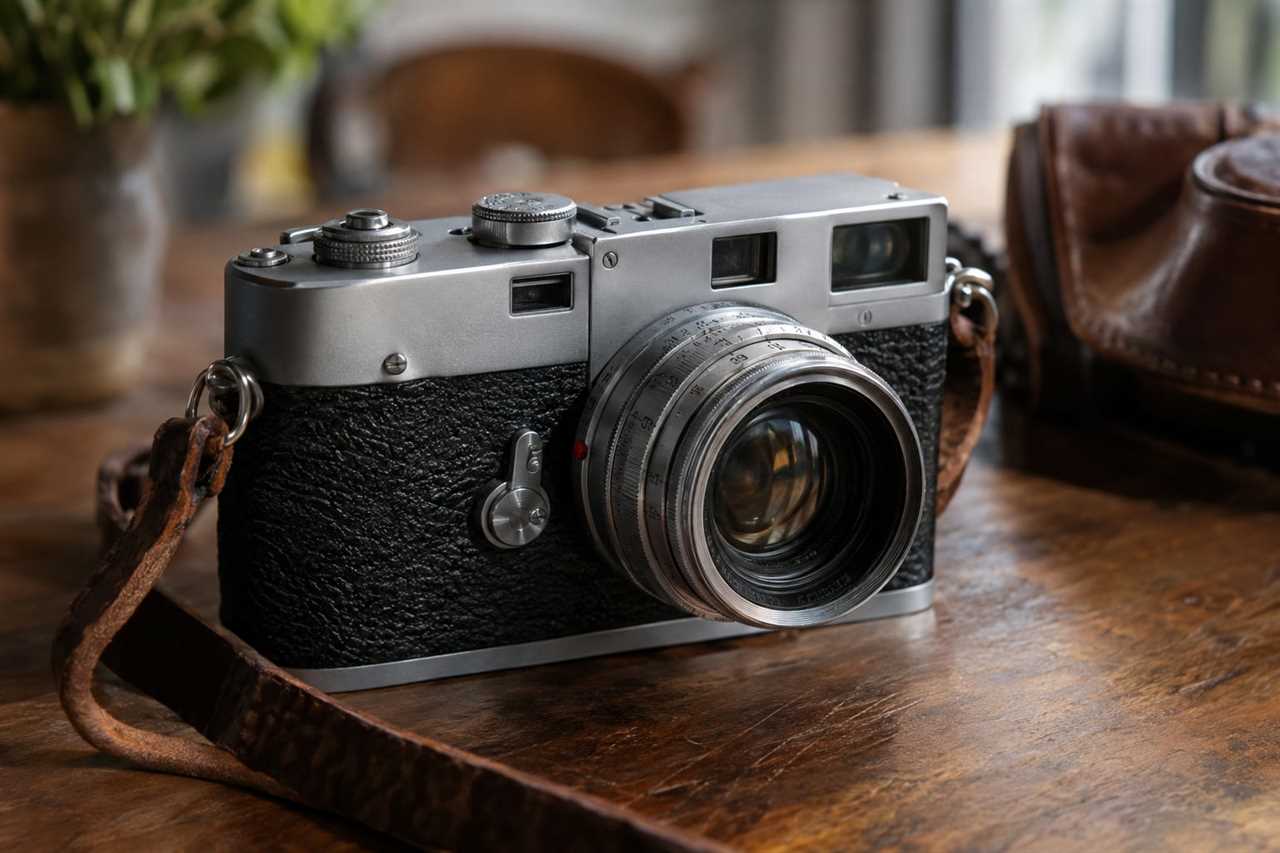 Vintage camera highlighting tactile, premium craftsmanship
