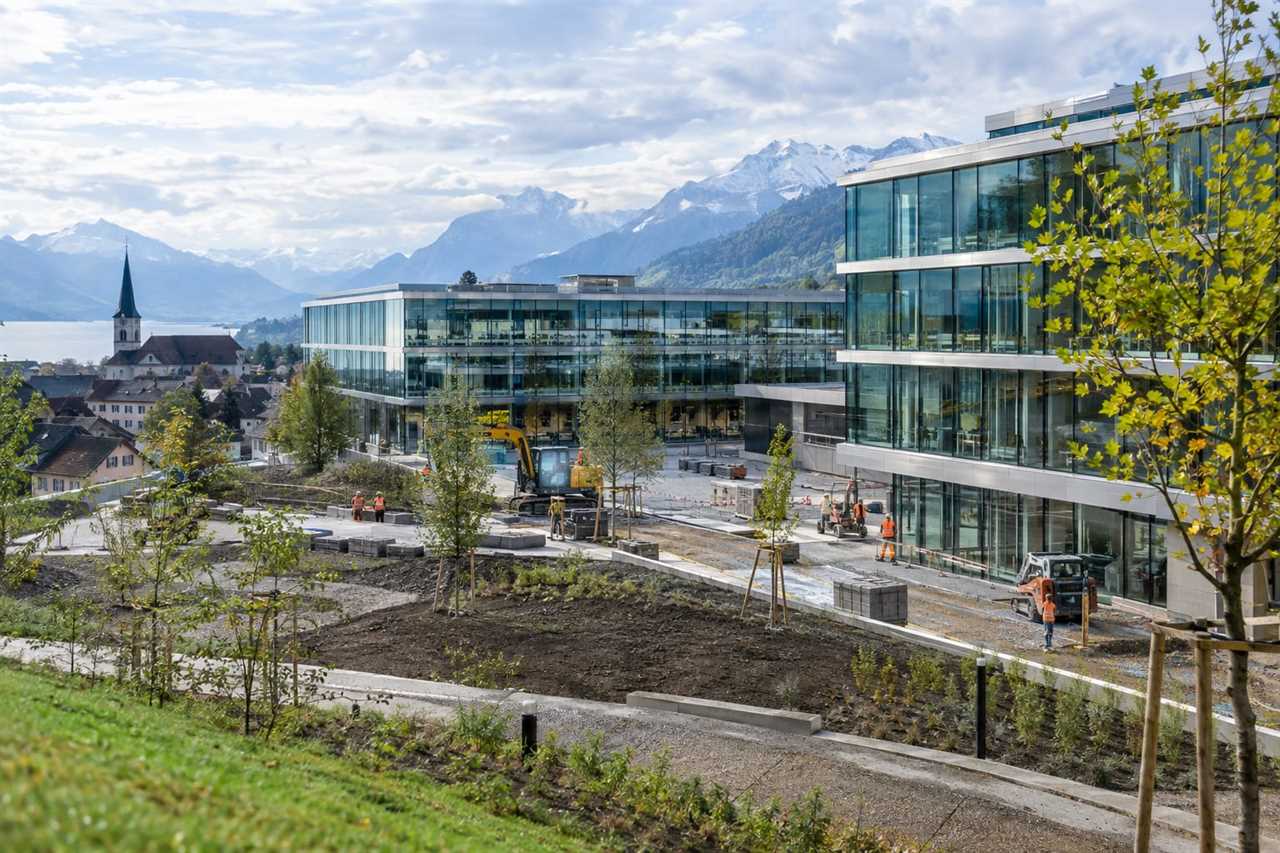 New F1 campus construction site in Switzerland