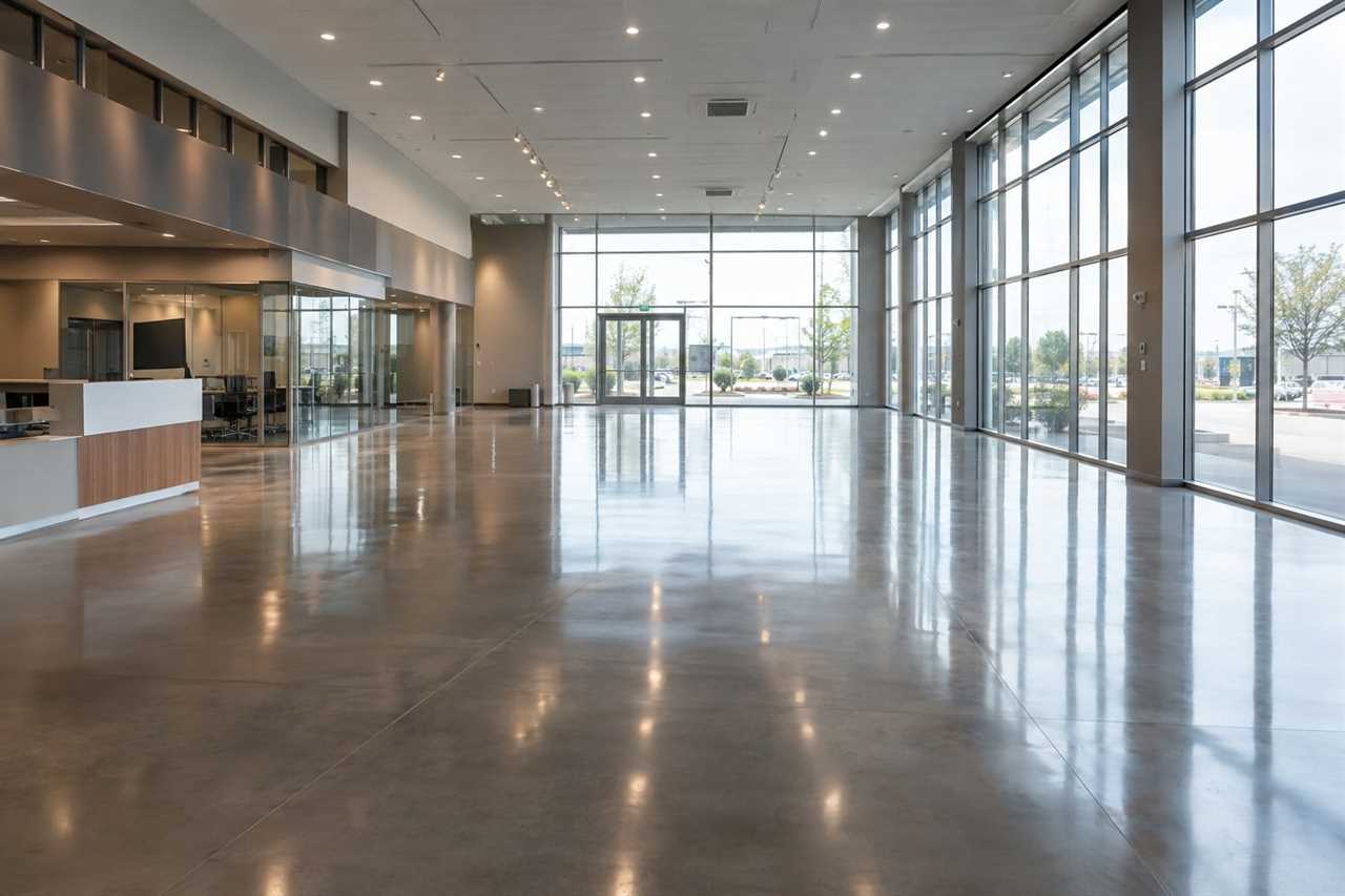 Empty showroom reflects pause in sales