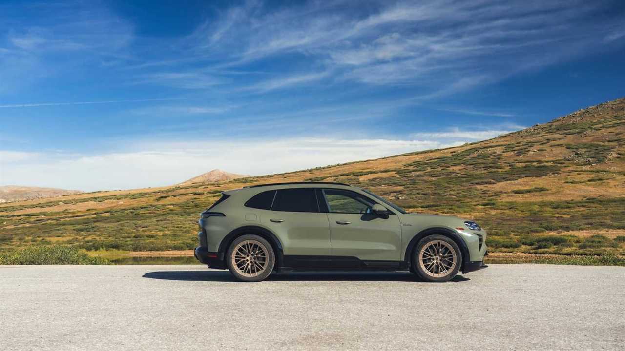 2026 Porsche Cayenne Turbo Electric side shot parked