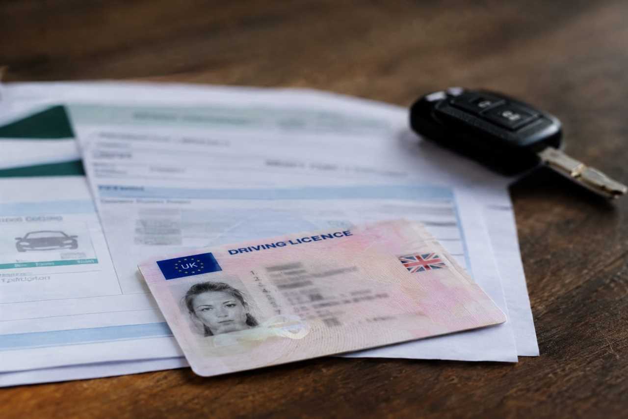 Driving licence and insurance paperwork