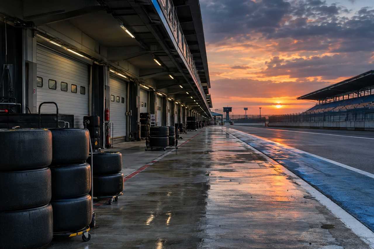 Pit lane reflects endurance racing's long technical legacy.