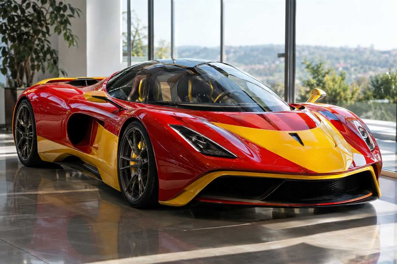 Striking modern supercar evokes classic 1960s racing design.