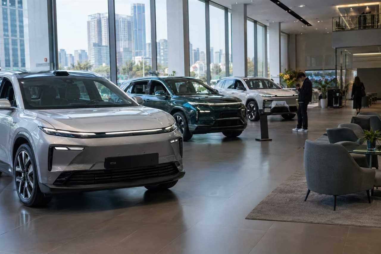 Showroom displays local-brand cars in China