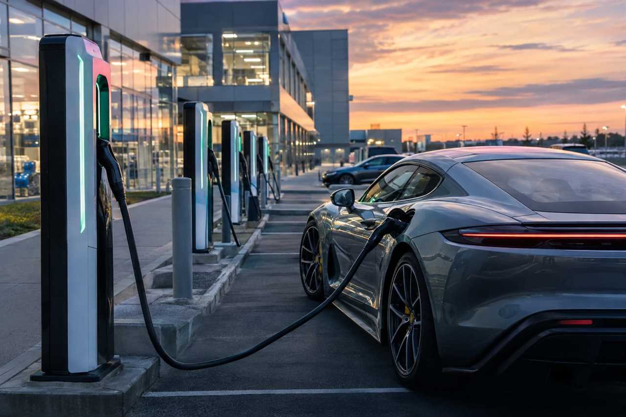 Hybrid supercar charging amid shift to electrification