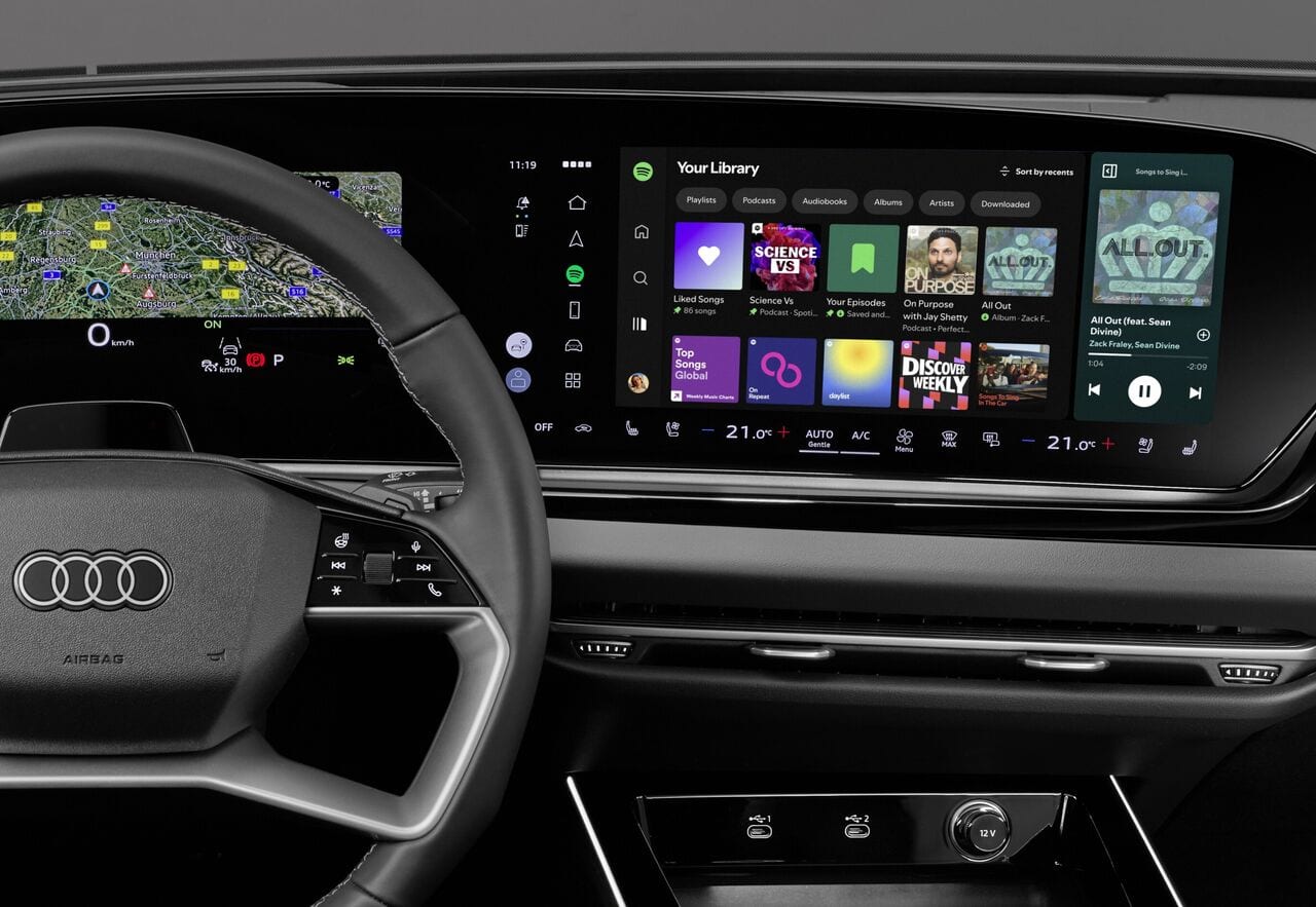 Audi Becomes First Automaker to Launch Spotify's Fully Native In-Car App