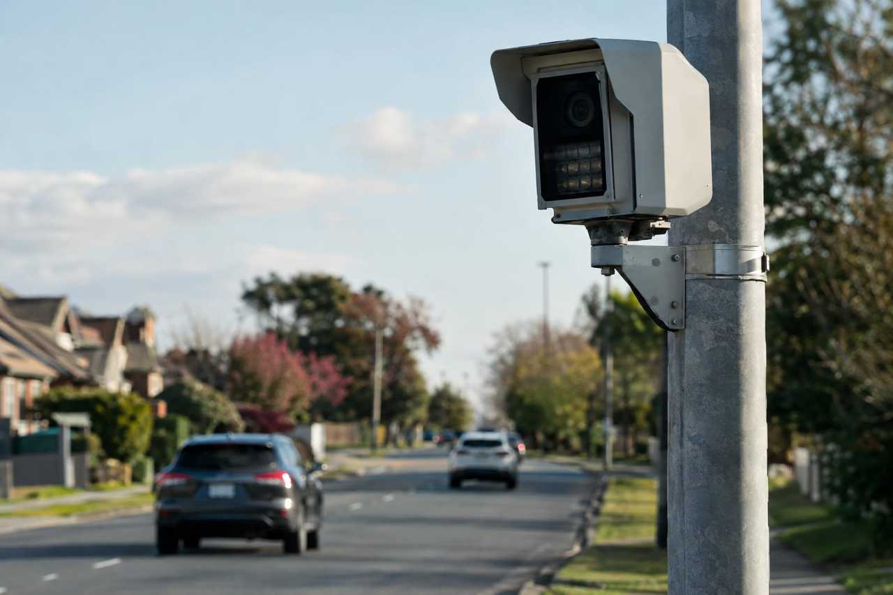Traffic camera used to trace vehicles on roads