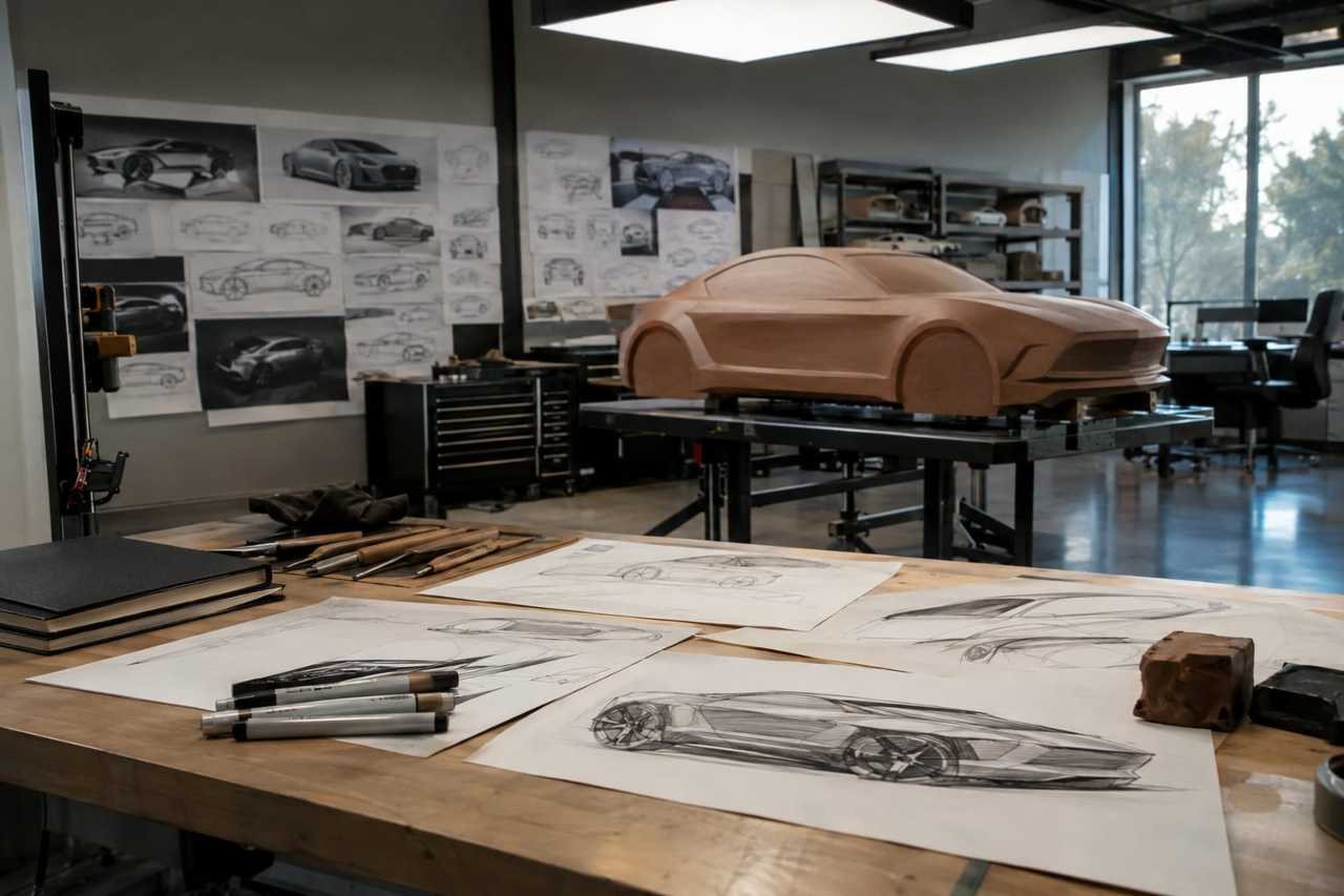 Design studio where concept cars take shape