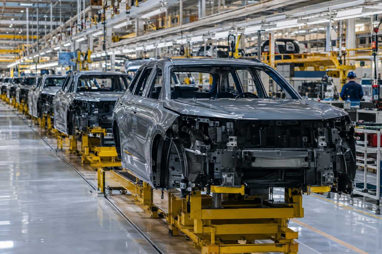Joint-venture assembly line producing luxury SUVs in China