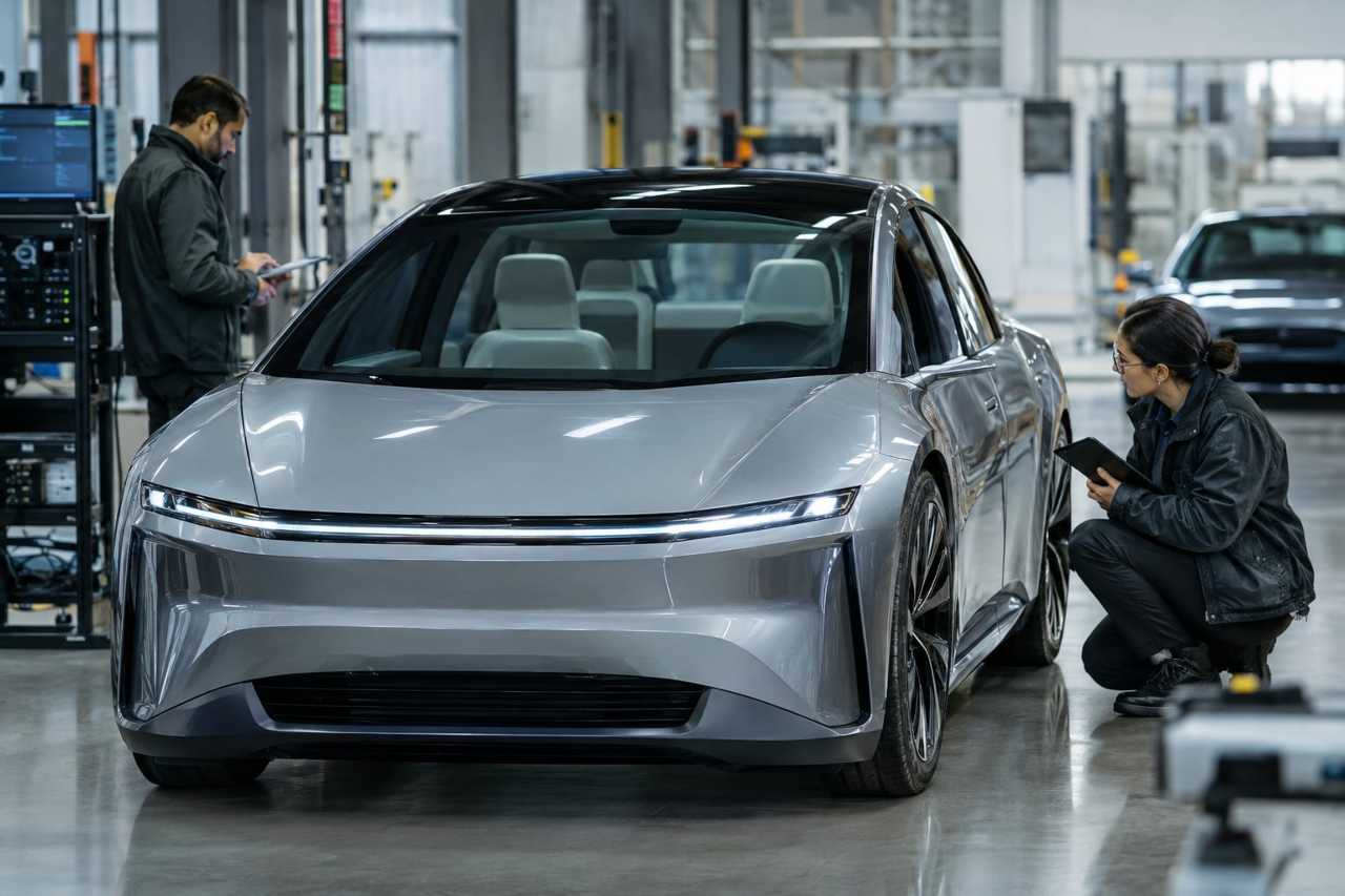 Autonomous vehicle undergoes safety inspection