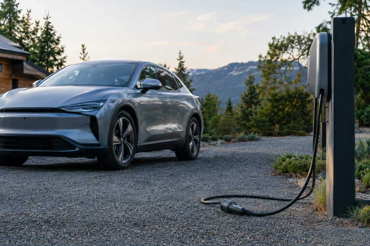 EV parked away from home as safety precaution