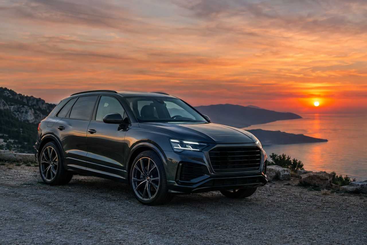Performance-styled SUV silhouette at dusk